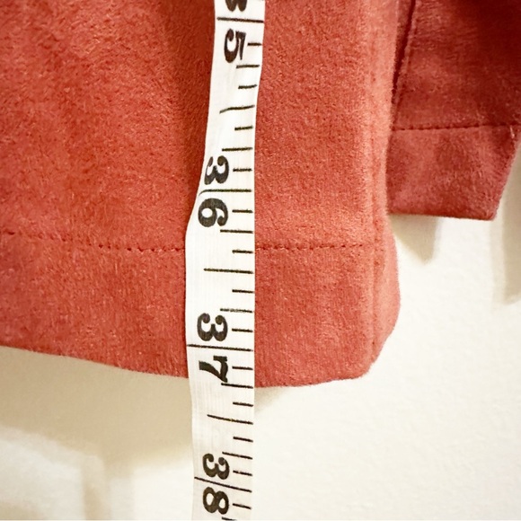 Soft Surroundings Faux Suede Long Line Open Front Vest Size Large - Picture 7 of 7